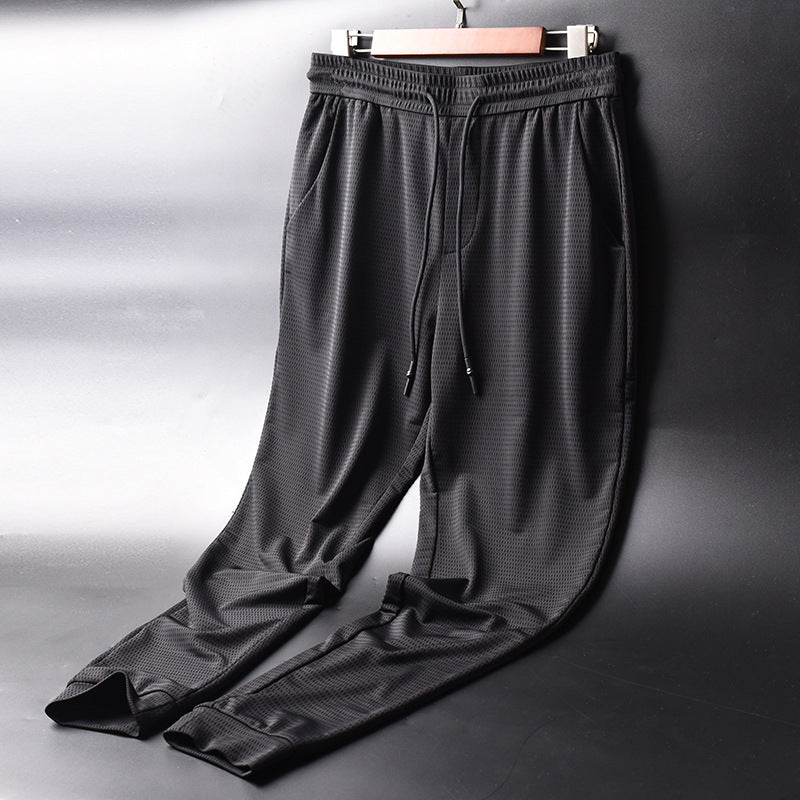 Men Pants Summer Large Size Thin Ice Silk Casual Pants Men's Loose