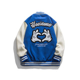 Baby Blue Varsity Jacket Spring Letters Towel Embroidery Baseball Uniform Jacket