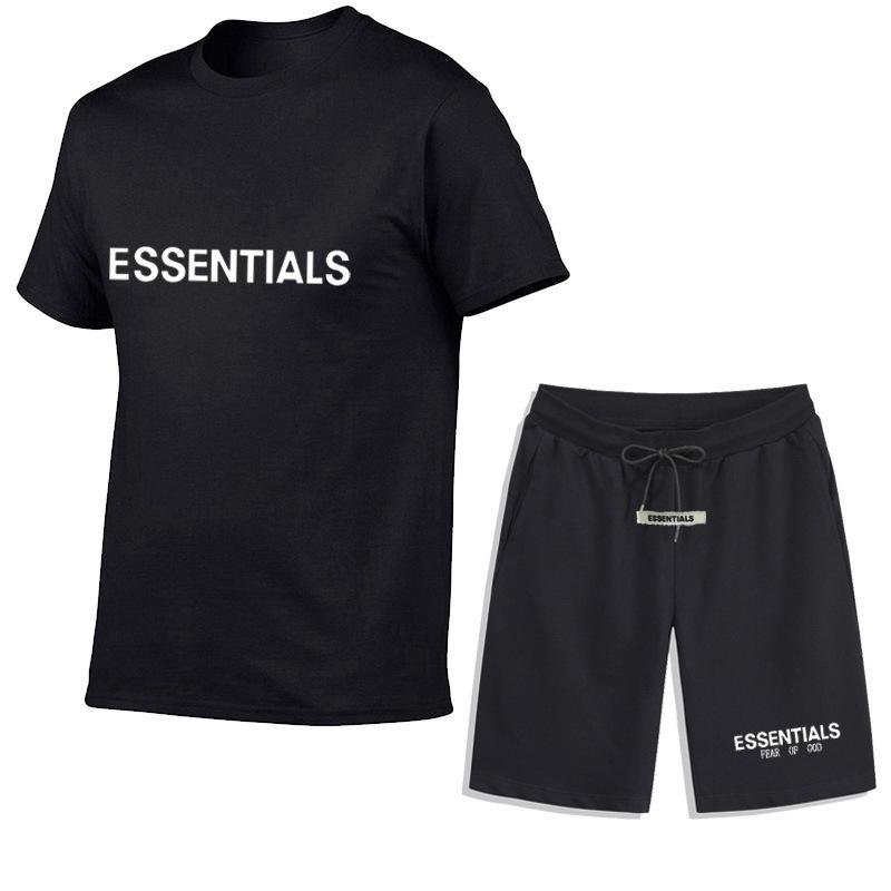 Fear of God Fog Essentials Fashion Brand Casual Short-Sleeved Shorts Suit Chest