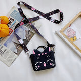 My Melody Bag StellaLou Children's Bag Cartoon Cute Crossbody Shoulder Bag for Girls Change Key Case Silicone Bag Kulomi