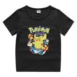 Children Pokemon Pikachu T Shirt Summer Clothing Short Sleeve T-shirt Cotton Leisure Sports