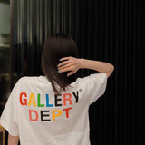 Gallery Dept Letter Printed Men's and Women's Short-Sleeved T-shirt