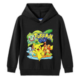 Children Pokemon Pikachu Hoodie Spring and Autumn Boys and Girls Cotton Hooded Sweater