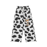 Mens Fall Outfits Flow Vintage Milk Pattern Straight Casual Pants Oldschool Loose Cargo Trousers