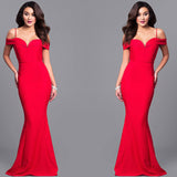 Formal Dresses & Gowns Women's One-Neck Strap Evening Long Dress Cocktail Dress