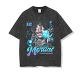 JA Morant Shirt JA Morant Printed Short-Sleeved T-shirt Sports Vintage Heavy Weight