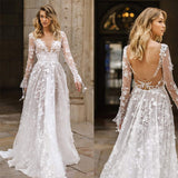 Formal Dresses & Gowns Wedding Dress Lace Long Sleeve Dress Evening Gown