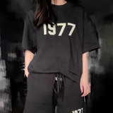 Fear of God Essentials 1977 T-Shirt Double Line Printed Short Sleeve T-shirt