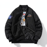 NASA Varsity Jacket Cotton Padded Thickened Jacket Men's Casual Baseball