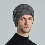 Mens Winter Hats Autumn and Winter Knitted Hat Woolen Cap Ear Protection Warm Hat