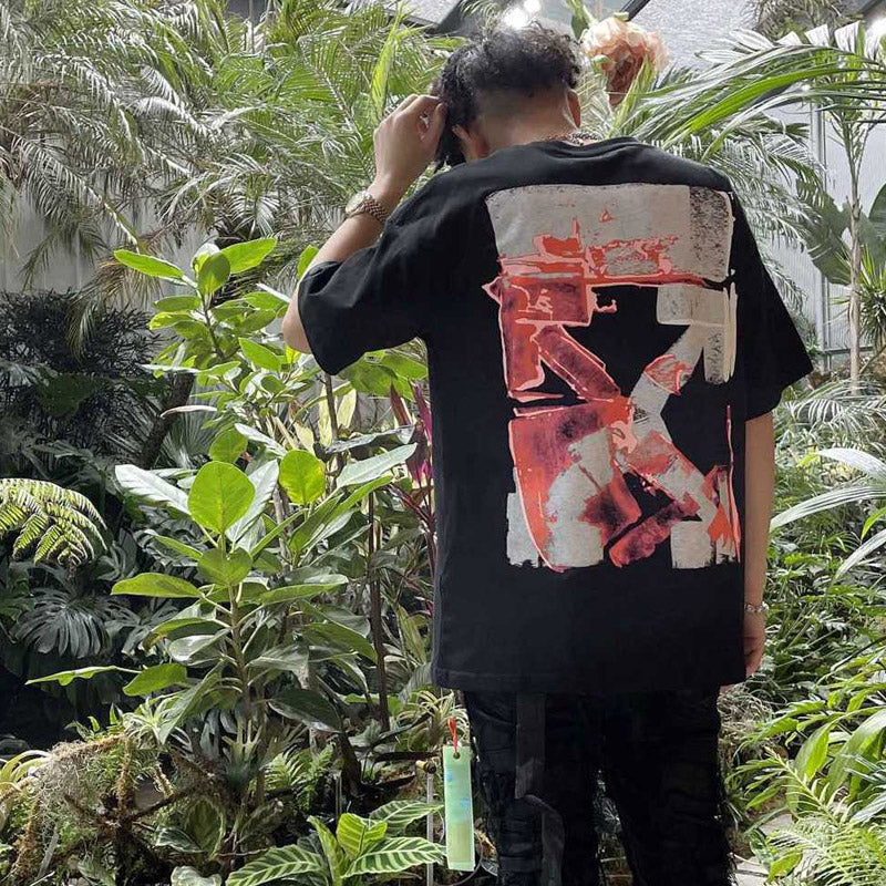 Caravaggio T Shirt Red Doodle Hand Drawn Arrow Men's and Women's T-shirt