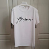 T Shirt Balmain T-shirt Couple Wear Men and Women Gilding Letters Printed Short Sleeved T-shirt