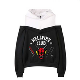 Stranger Things Hellfire Club Coat Stranger Things Season4 off-Shoulder Sweater