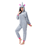 Hoodies Blankets Cartoon One-Piece Pajama Flannel Unicorn