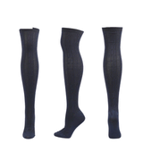 Winter Thick Knit Thigh High Socks Long Stockings Boot Knee Socks Twist Knitting Long Stockings