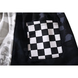 Shark Print Shorts Shark Shorts Men'S And Women'S Black And White Color Matching Pants Cropped Pants