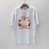 Rhude T Shirt Limited Rhude Casual Hip Hop Summer Loose round Neck