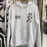off Ow White Hooded Sweater Men and Women Couple Terry Thin Bottoming Shirt Coat Owt