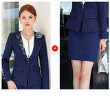 Women's Autumn Uniform Designs Formal Style Office Lady Bussiness Attire Work Suit Business Wear Suit