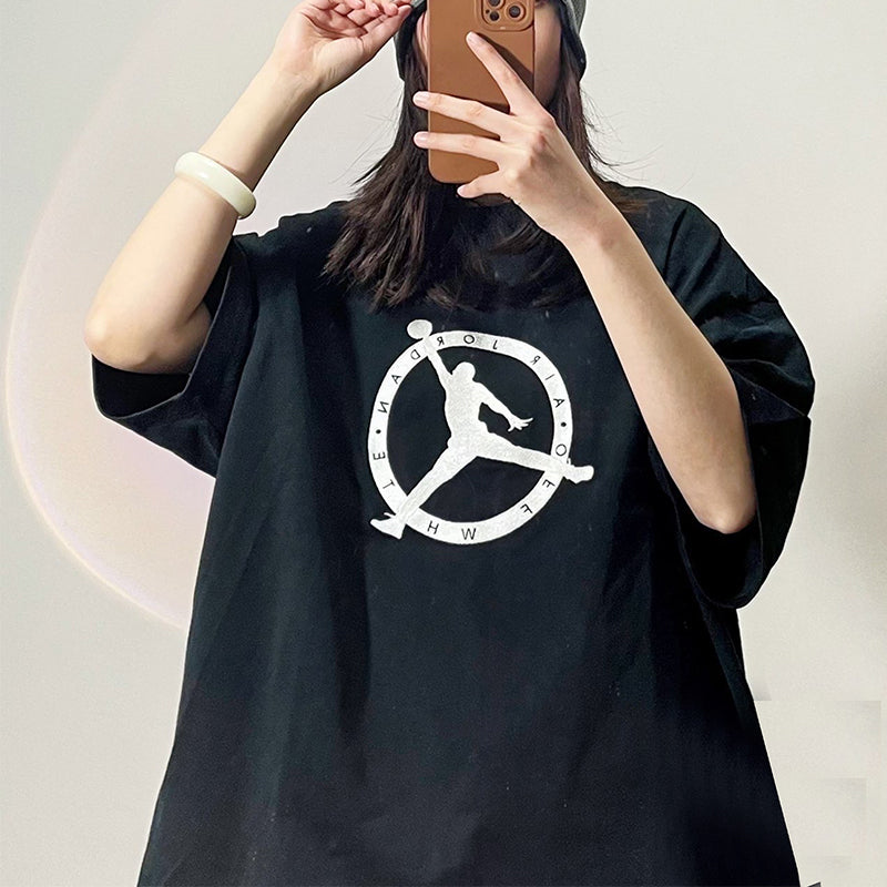 Ow NBA Embroidered Short-Sleeved T-shirt Casual Fashionable Couple t shirt