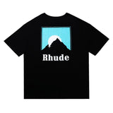 Rhude T Shirt Sunset Theme Printed Loose Couple