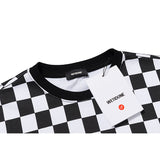 We11 Done T Shirts Plaid Logo Letter Offset Printing Loose Men and Women