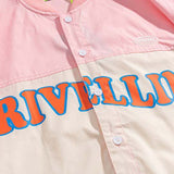 Baggy Baseball Jersey Summer Letter Multicolor Printing Cotton Short Sleeve Casual Shirt