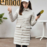 Women Winter Coats Puffer Jacket Down Coat Fall Winter Fashion Shirt Collar Down Jacket Long Sleeve Coat