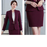 Women Autumn Uniform Designs Formal Style Office Lady Bussiness Attire Work Suit Business Wear Suit