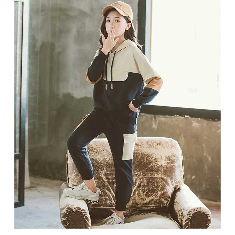 Children's Sweater Sports Suit Spring and Autumn Girl Children GIRL'S Spring Clothes