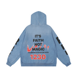 Rrr123 Hoodie Distressed Loose Hooded Sweater for Men and Women