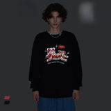 Preppy Aesthetic Sweatshirt Men's Autumn Printed round Neck Loose Men's