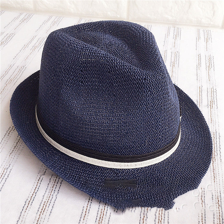Fedora Golf Hats Summer Knitted Straw Hat Sun Hat Summer Short