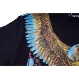 GVC T Shirt Eagle Pattern Pure Cotton Loose Short Sleeve T-shirt Men