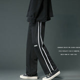 Men's Pants Striped Sweatpants Men's Spring and Autumn Wide Track Pants Casual Pants