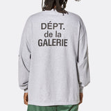 Gallery Dept Gallery Dept Letter Loose Trendy Casual Versatile Long Sleeves T-shirt Men