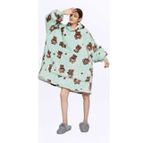 Hoodies Blankets Lambswool Double-Layer Large Size Home Casual Wear Lazy