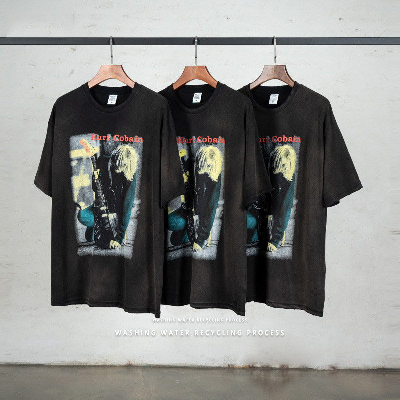 Preppy Aesthetic T Shirt Men's Summer Printed Short Sleeve