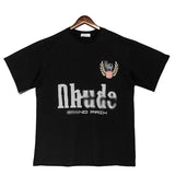 Rhude T Shirt Personalized and Abstracted Printed Loose-Fitting Casual T-shirt