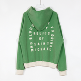 Saint Michael Hoodie Color Block Embroidery Loose-Fitting Hoodie
