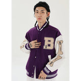 Bone Varsity Jacket Vintage Men Fall/Winter Jacket