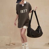 Fear of God Essentials 1977 Rugby Wheat Sweater Men's Loose Fog