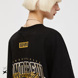 Preppy Aesthetic Sweatshirt Contrast Color Letter Sweater Autumn Loose