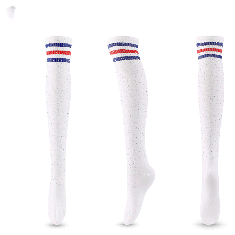 Winter Thick Knit Thigh High Socks Long Stockings Boot Knee Socks Long Women's Socks Striped High Cotton Socks