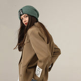 Toboggan Hat Hat Female Autumn Winter Fashion Knitted Hat All-Match Pile Heap Cap