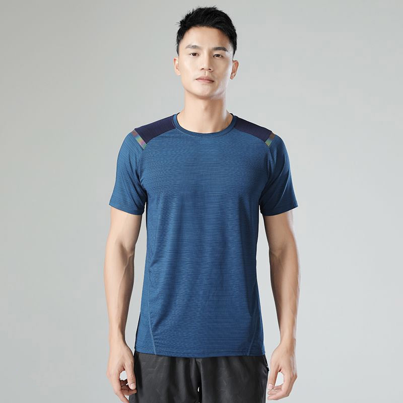 Sweat Wicking Shirt Sports T-shirt Men's Summer Sportswear round Neck Short Sleeve T-shirt