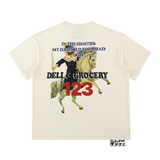 Rrr123 T Shirt Knight Printed Distressed Loose T-shirt
