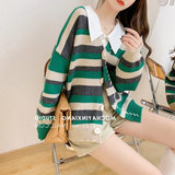 Preppy Aesthetic Sweater Autumn Women Loose Sweater Women