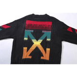 Ow Knitted Color Arrow Men and Women Couple Plus Size Casual Owt sweater