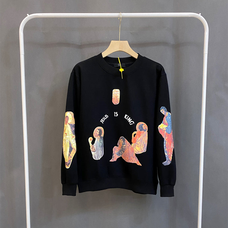 Jesus Is King Merch Hoodie Autumn and Winter round Neck Coat Popular